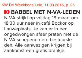 KW De Weekbode Leie, 11.03.2016